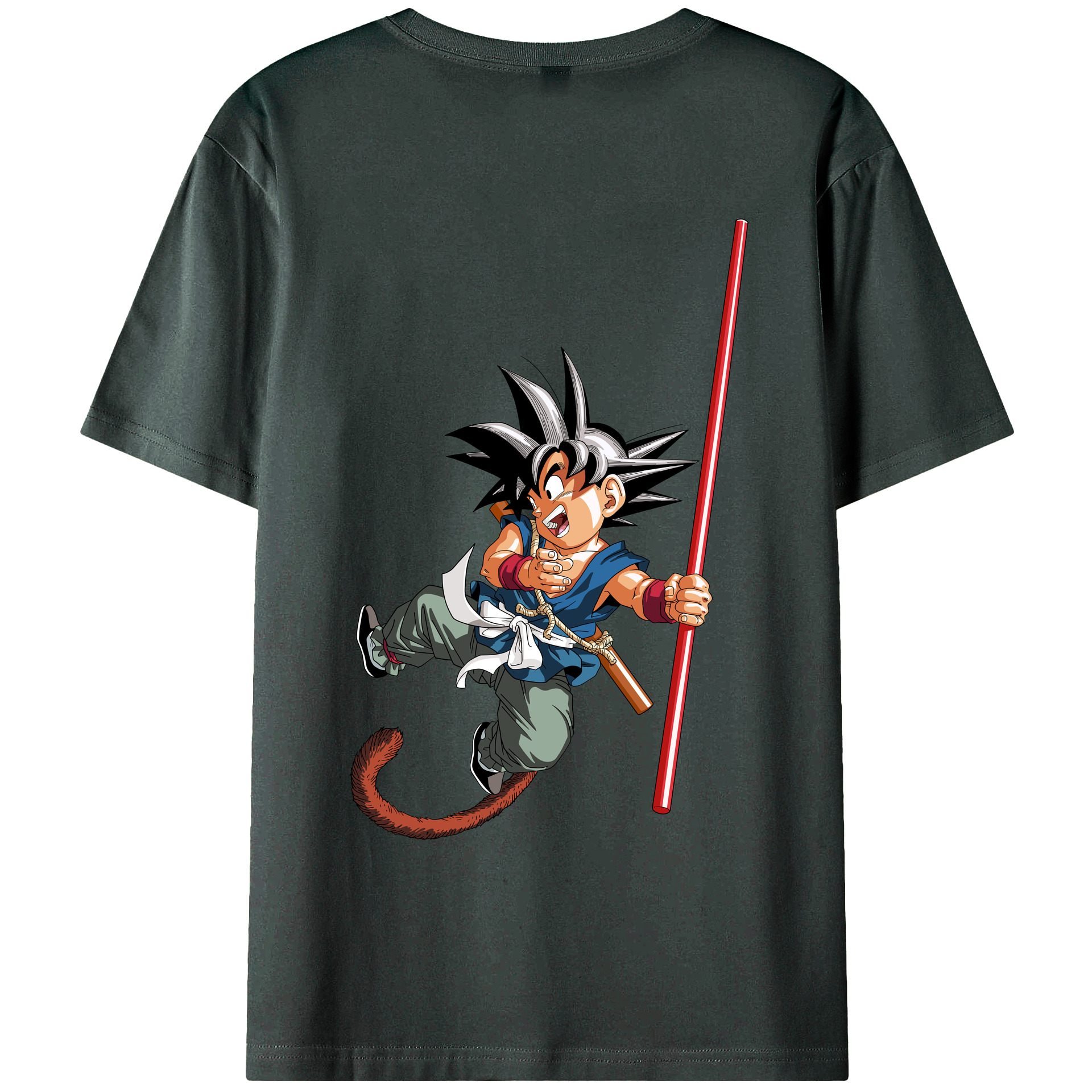 （画像用） ドラゴンボール 孫悟空（そん ごくう）Son Goku カカロット DRAGON BALL Kakarotto 綿100％ メンズ半袖Tシャツ（バックプリント） 通気性